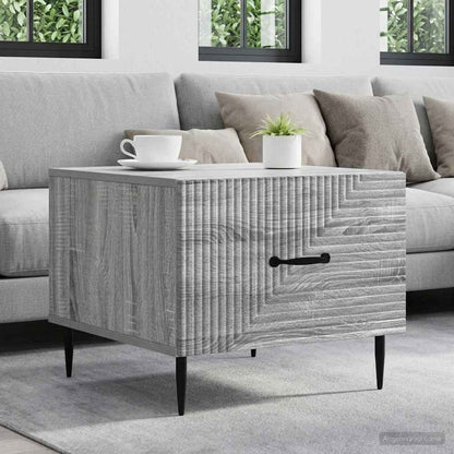 Tavolino da salotto con cassetto Grigio Sonoma 49 x 50 x 40 cm