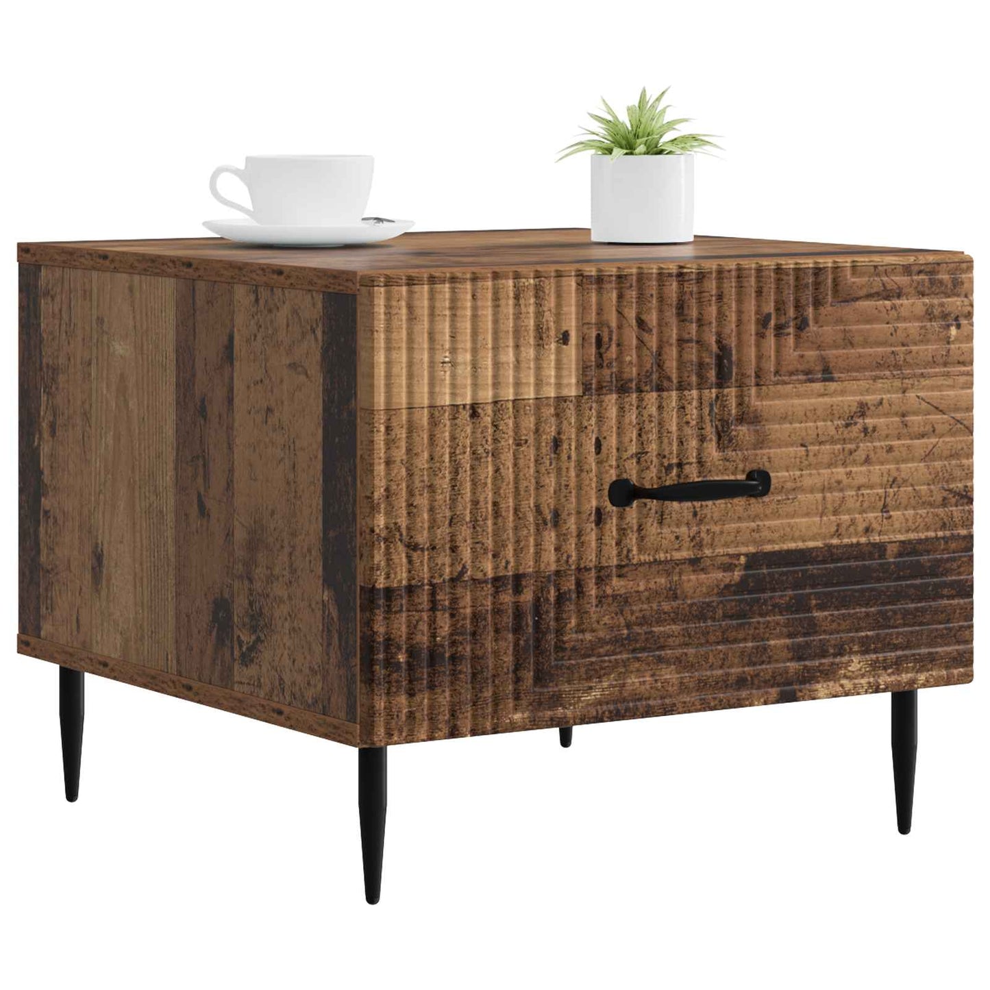 Tavolino da salotto con cassetto Legno antico 49 x 50 x 40 cm | homemem39