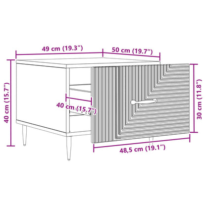 Tavolino da salotto Rovere Artigianale 49 x 50 x 40 cm | homemem39