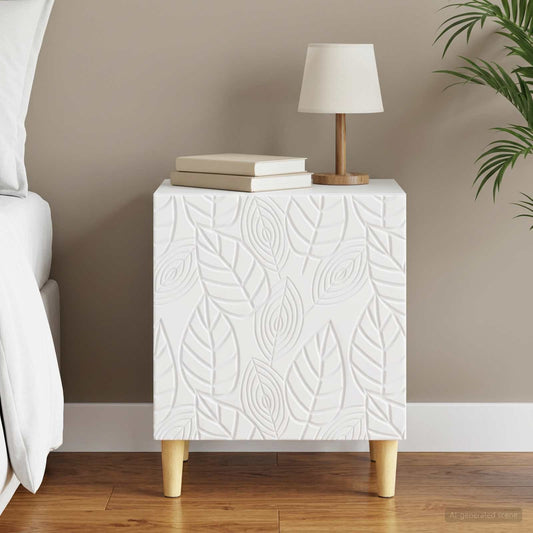 Comodino Bianco 43 x 34,5 x 50 cm Legno ingegnerizzato