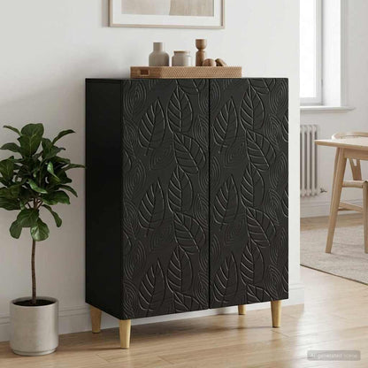 Credenza Nero 66 x 34,5 x 90 cm Legno ingegnerizzato | homemem39