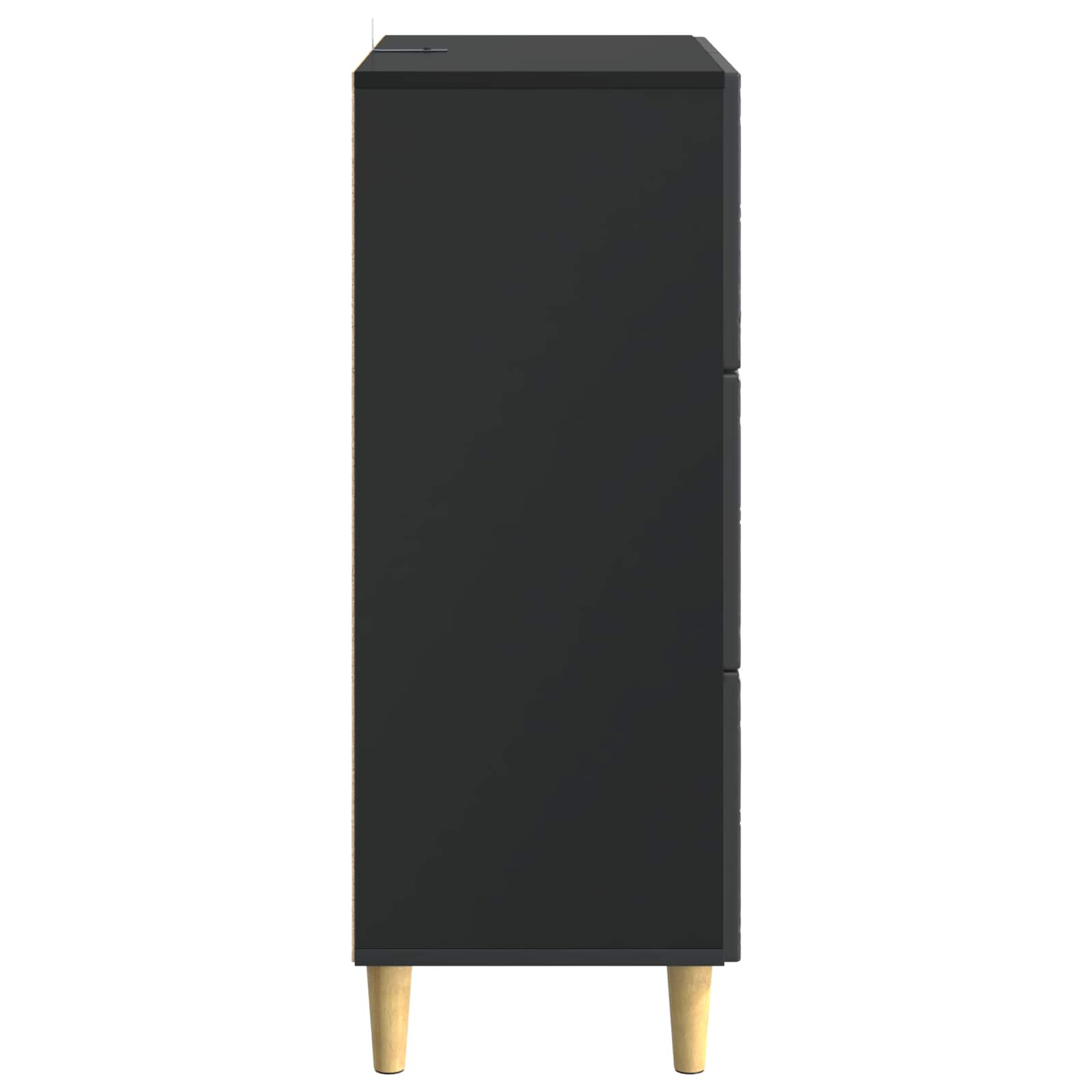 Mobile con Cassetti Nero 66 x 34,5 x 90 cm Legno ingegnerizzato | homemem39