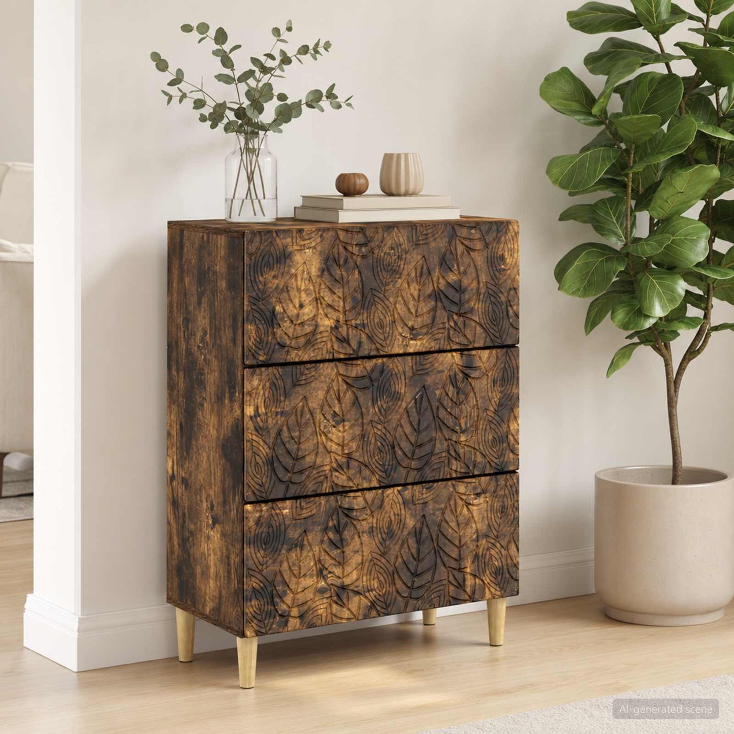 Mobile con Cassetti Rovere Fumo 66 x 34,5 x 90 cm