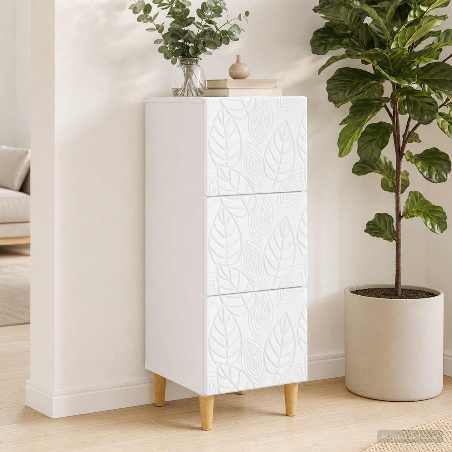 Mobile con Cassetti Bianco 33 x 34,5 x 90 cm