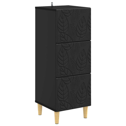 Mobile con Cassetti Nero 33 x 34,5 x 90 cm Legno ingegnerizzato | homemem39
