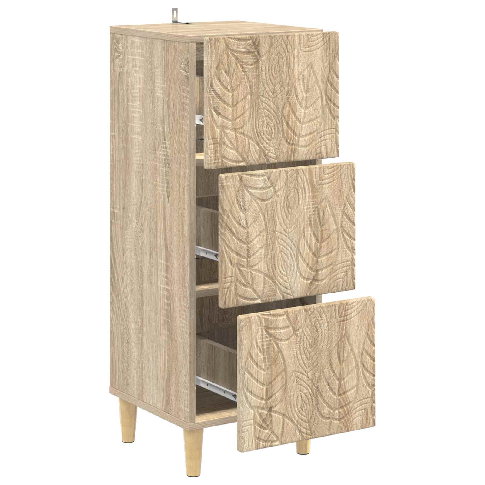 Mobile con Cassetti Rovere Sonoma 33 x 34,5 x 90 cm | homemem39