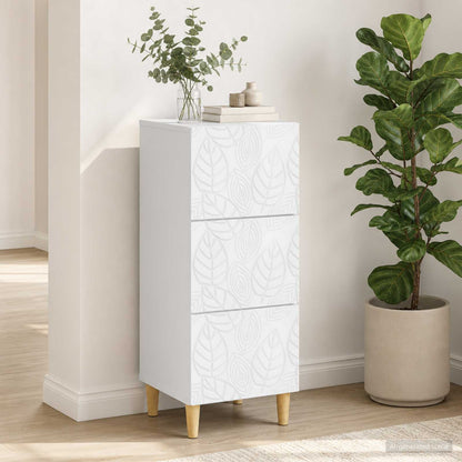 Mobile con Cassetti Bianco Lucido 33 x 34,5 x 90 cm | homemem39