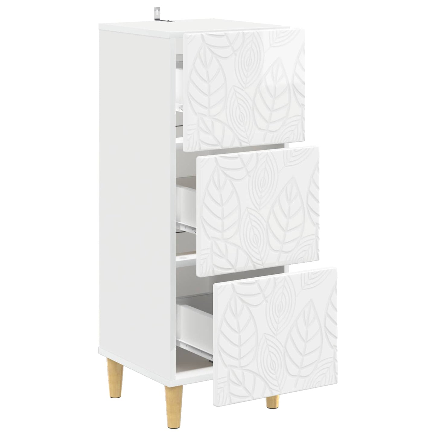 Mobile con Cassetti Bianco Lucido 33 x 34,5 x 90 cm | homemem39