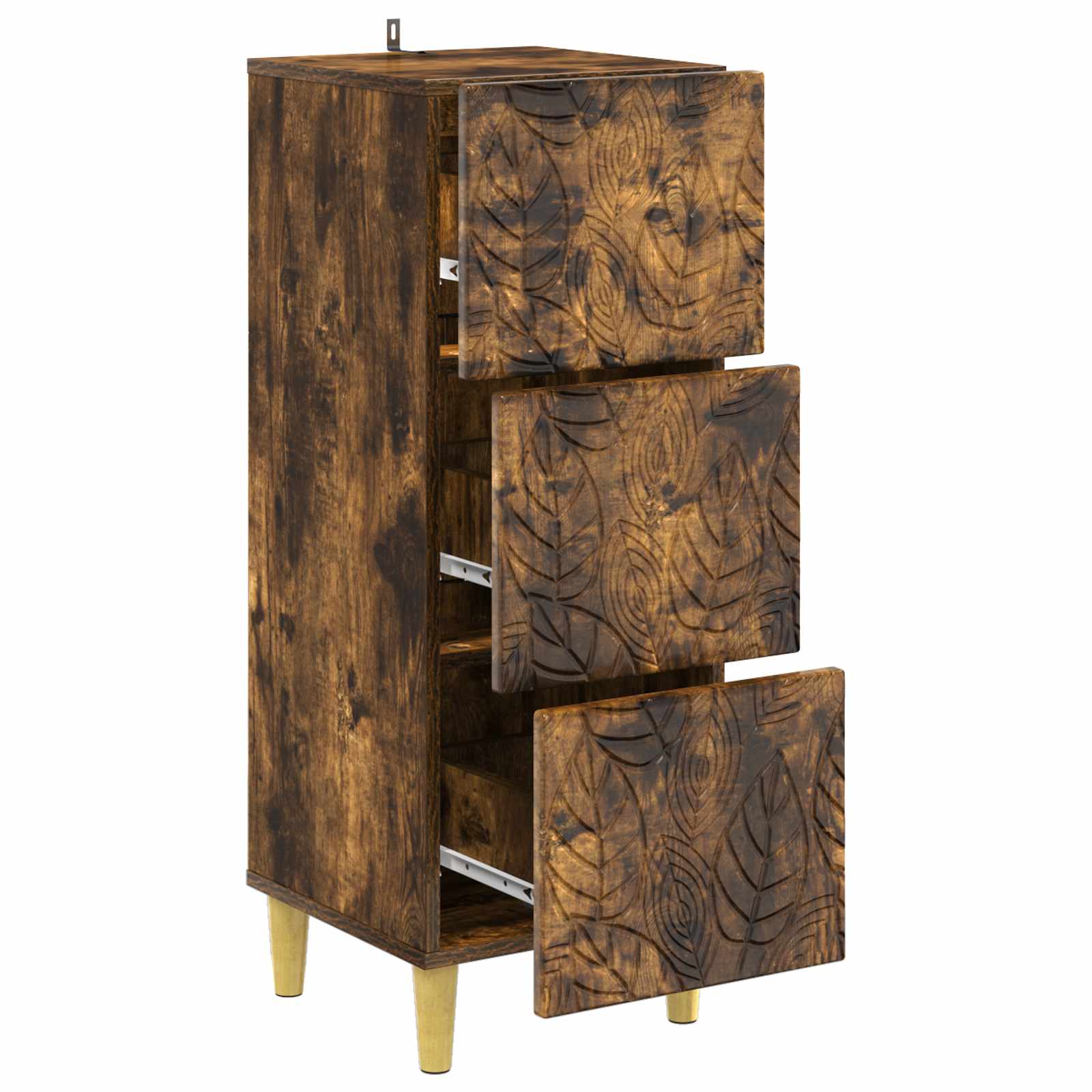 Mobile con Cassetti Rovere Fumo 33 x 34,5 x 90 cm | homemem39