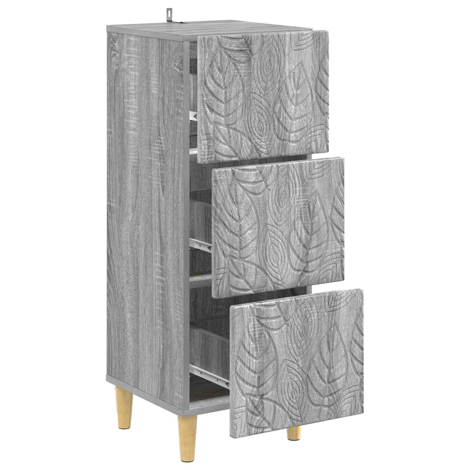 Mobile con Cassetti Sonoma grigio 33 x 34,5 x 90 cm | homemem39