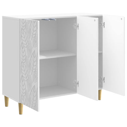 Credenza Bianco Lucido 89 x 34,5 x 80 cm Legno ingegnerizzato - homemem39