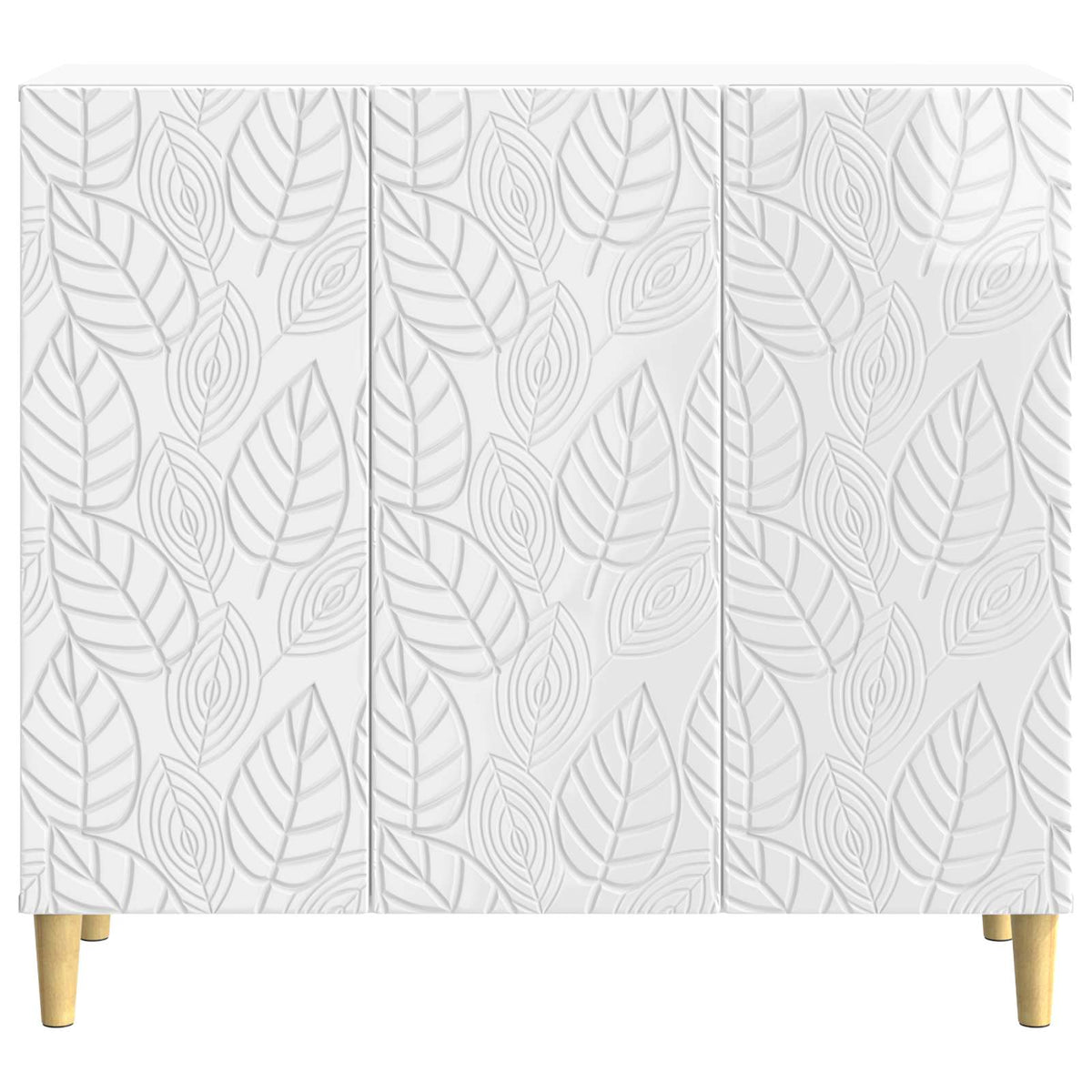 Credenza Bianco Lucido 89 x 34,5 x 80 cm Legno ingegnerizzato - homemem39