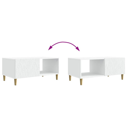 Tavolino da salotto Bianco 90 x 50 x 40 cm Legno ingegnerizzato | homemem39