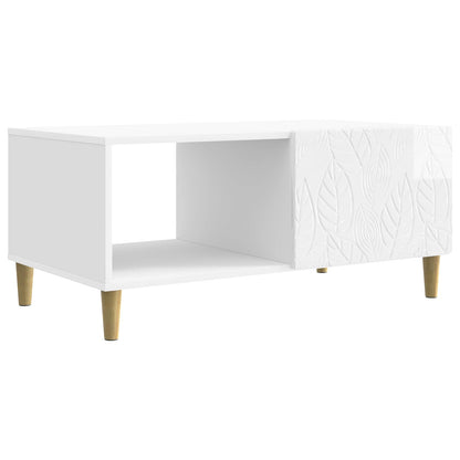 Tavolino da salotto Bianco Lucido 90 x 50 x 40 cm