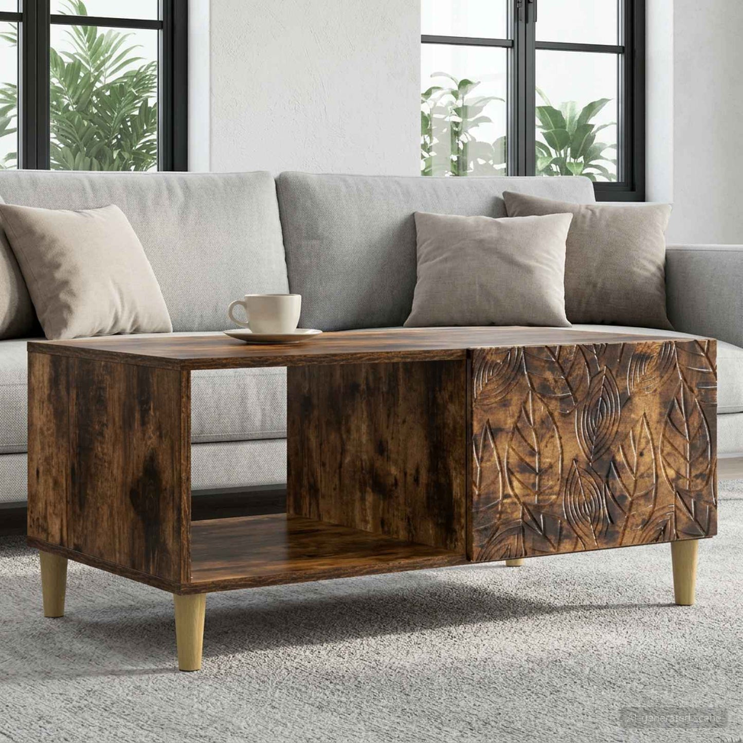 Tavolino da salotto Rovere Fumo 90 x 50 x 40 cm