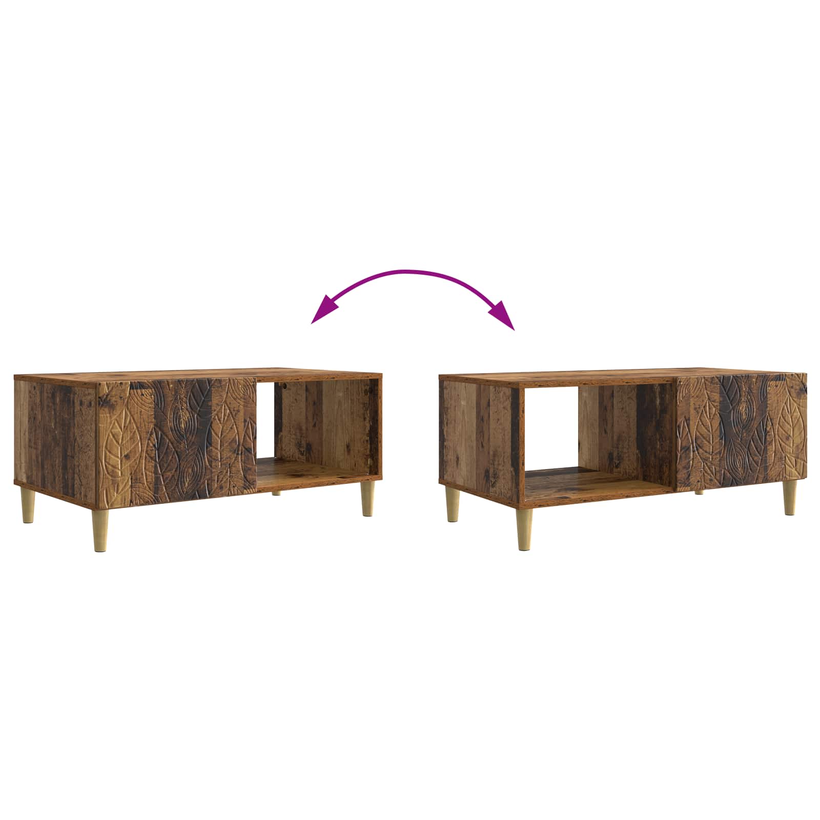 Tavolino da salotto Legno antico 90 x 50 x 40 cm | homemem39
