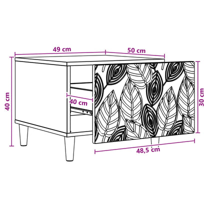 Tavolino da salotto Bianco 50 x 49 x 40 cm Legno ingegnerizzato | homemem39