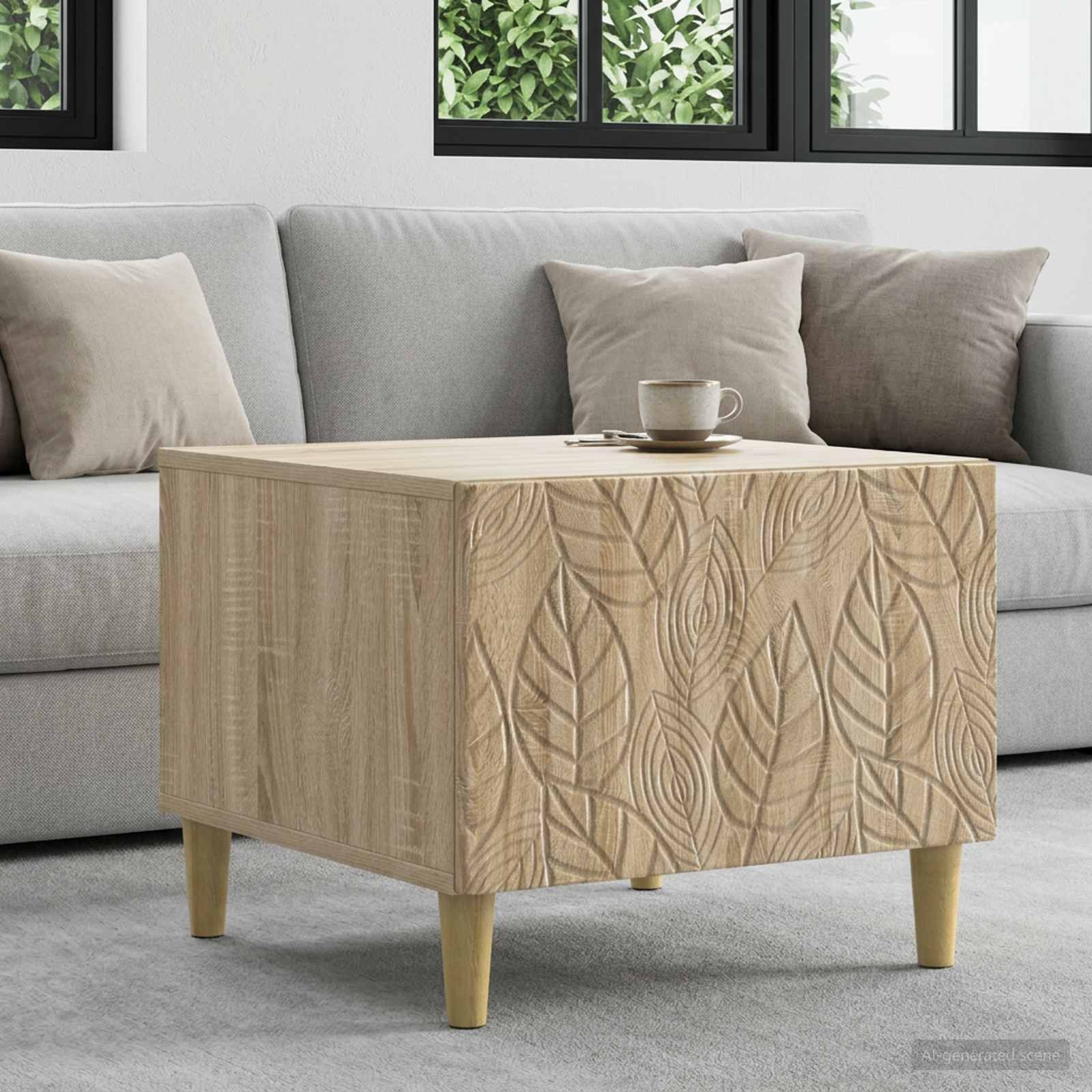 Tavolino da salotto Rovere Sonoma 50 x 49 x 40 cm | homemem39