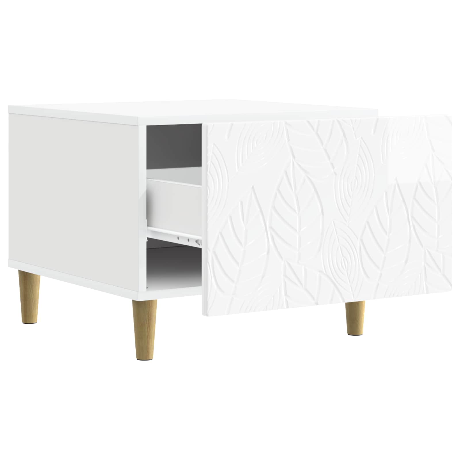 Tavolino da salotto Bianco Lucido 50 x 49 x 40 cm | homemem39