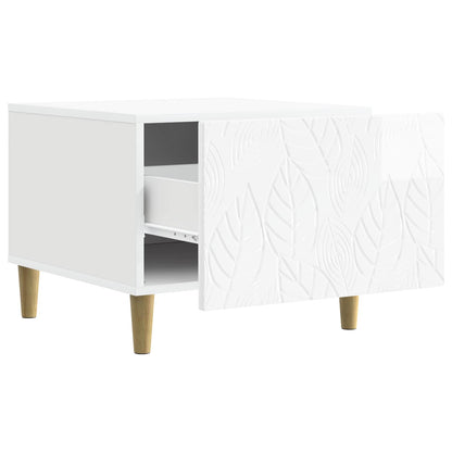 Tavolino da salotto Bianco Lucido 50 x 49 x 40 cm | homemem39