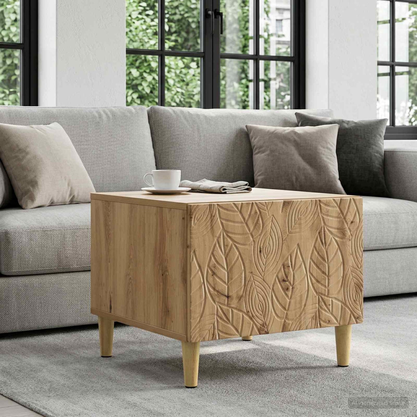 Tavolino da salotto Rovere Artigianale 50 x 49 x 40 cm | homemem39