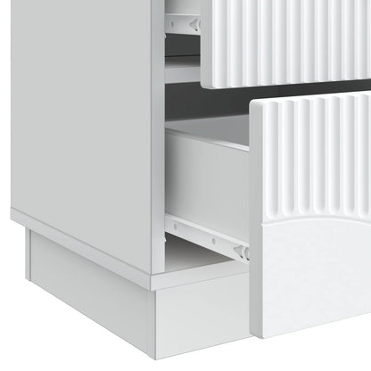 Armadio da Notte con cassetto 2 pcs Bianco 43 x 34,5 x 44,5 cm | homemem39