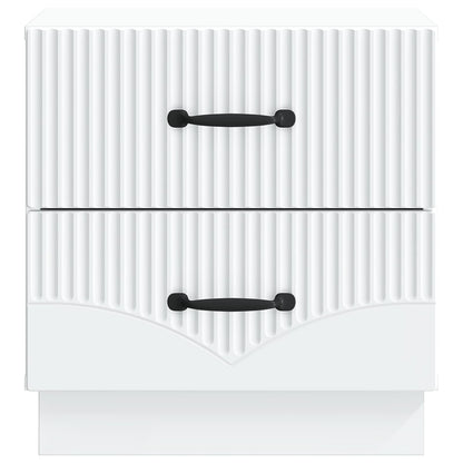 Armadio da Notte con cassetto 2 pcs Bianco 43 x 34,5 x 44,5 cm | homemem39