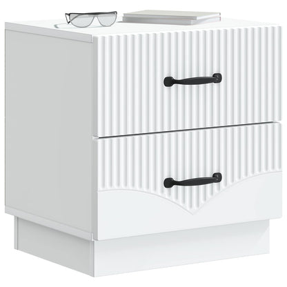Armadio da Notte con cassetto 2 pcs Bianco 43 x 34,5 x 44,5 cm | homemem39