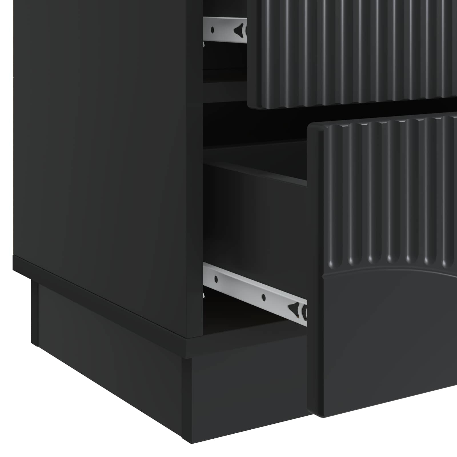Armadio da Notte Nero 43 x 34,5 x 44,5 cm Legno ingegnerizzato | homemem39