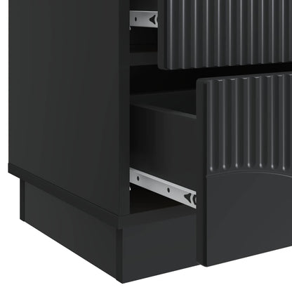 Armadio da Notte Nero 43 x 34,5 x 44,5 cm Legno ingegnerizzato
