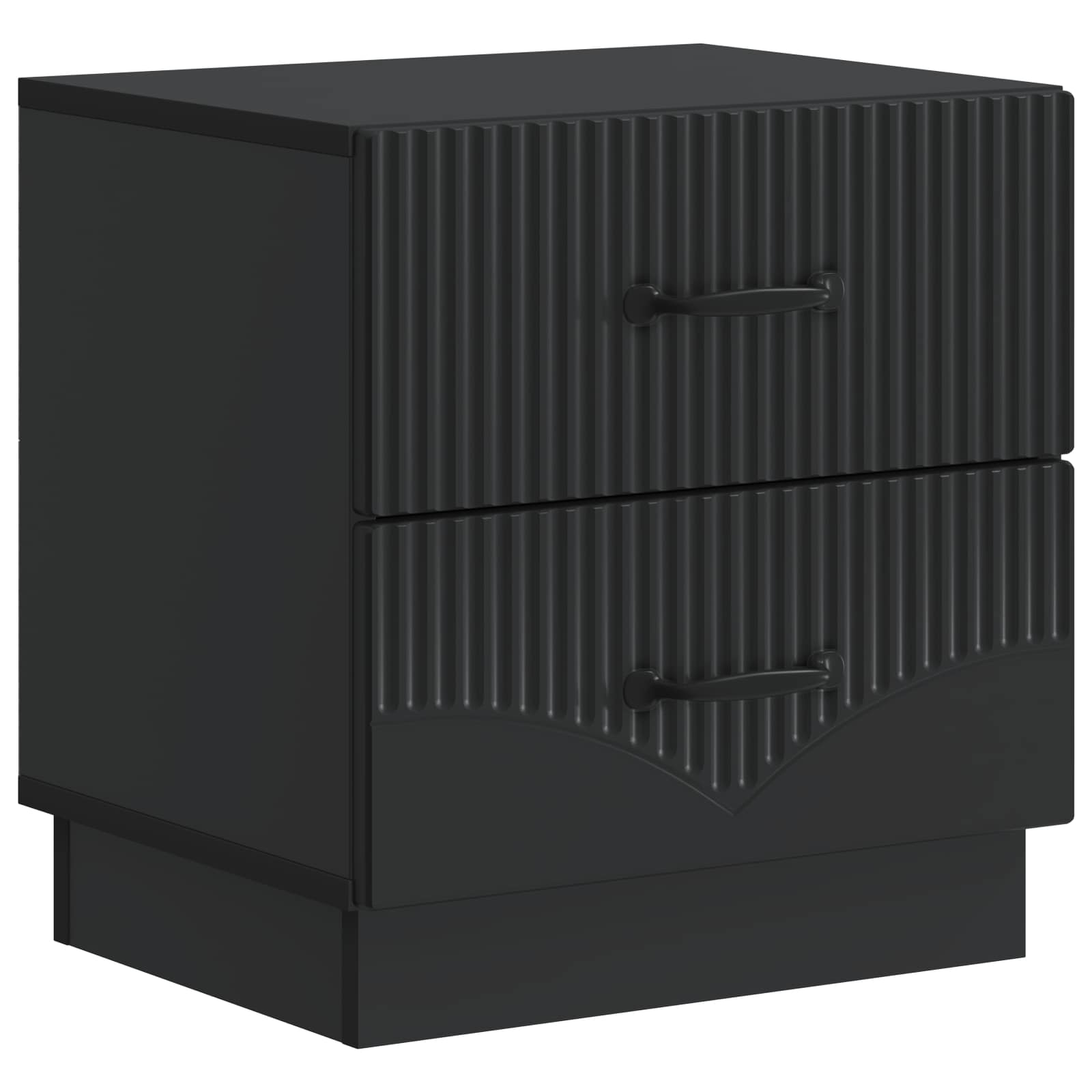 Armadio da Notte con cassetto 2 pcs Nero 43 x 34,5 x 44,5 cm | homemem39