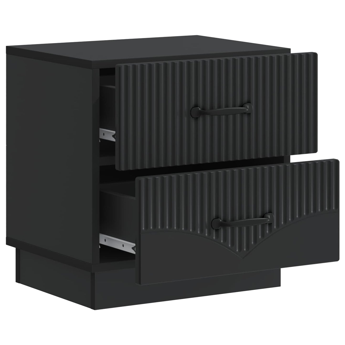 Armadio da Notte con cassetto 2 pcs Nero 43 x 34,5 x 44,5 cm | homemem39