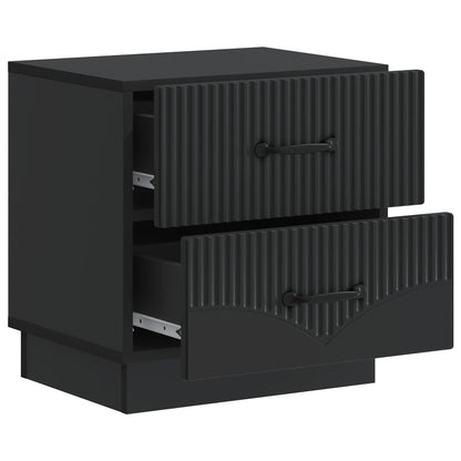 Armadio da Notte con cassetto 2 pcs Nero 43 x 34,5 x 44,5 cm | homemem39