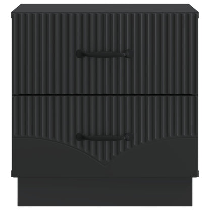 Armadio da Notte con cassetto 2 pcs Nero 43 x 34,5 x 44,5 cm