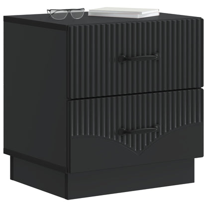 Armadio da Notte con cassetto 2 pcs Nero 43 x 34,5 x 44,5 cm