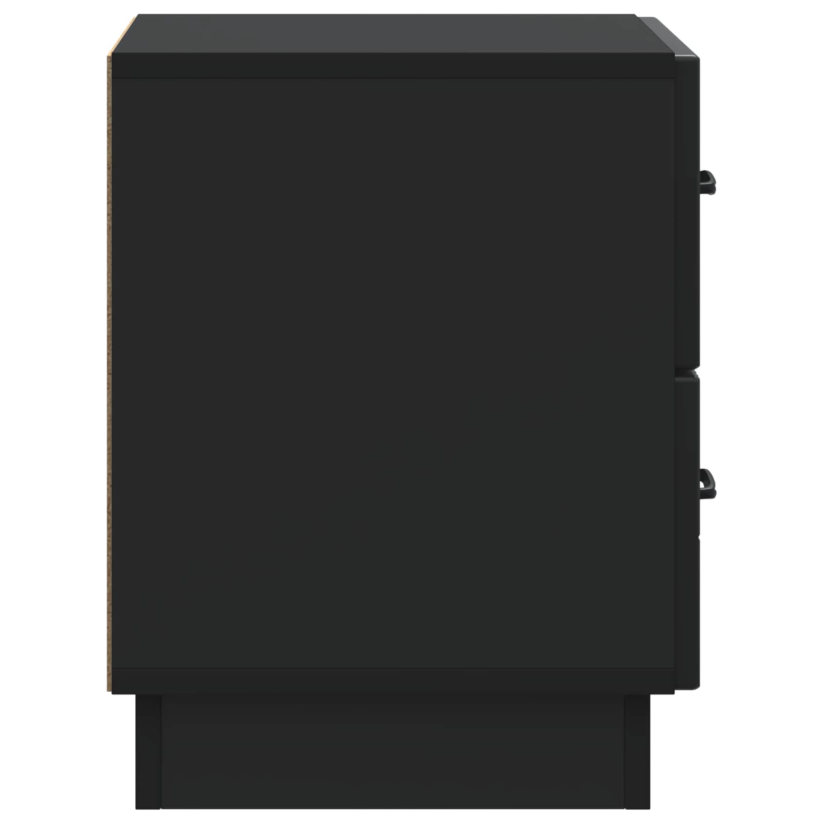 Armadio da Notte con cassetto 2 pcs Nero 43 x 34,5 x 44,5 cm | homemem39