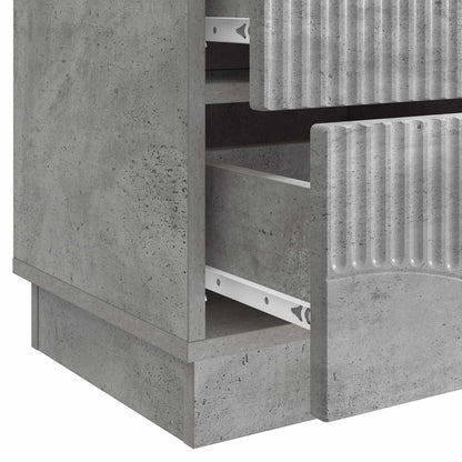 Armadio da Notte 2 pcs Grigio Cemento 43 x 34,5 x 44,5 cm | homemem39