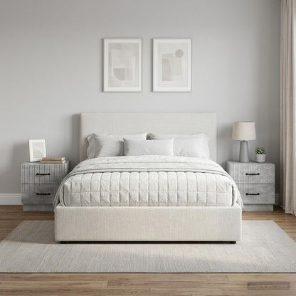 Armadio da Notte 2 pcs Grigio Cemento 43 x 34,5 x 44,5 cm