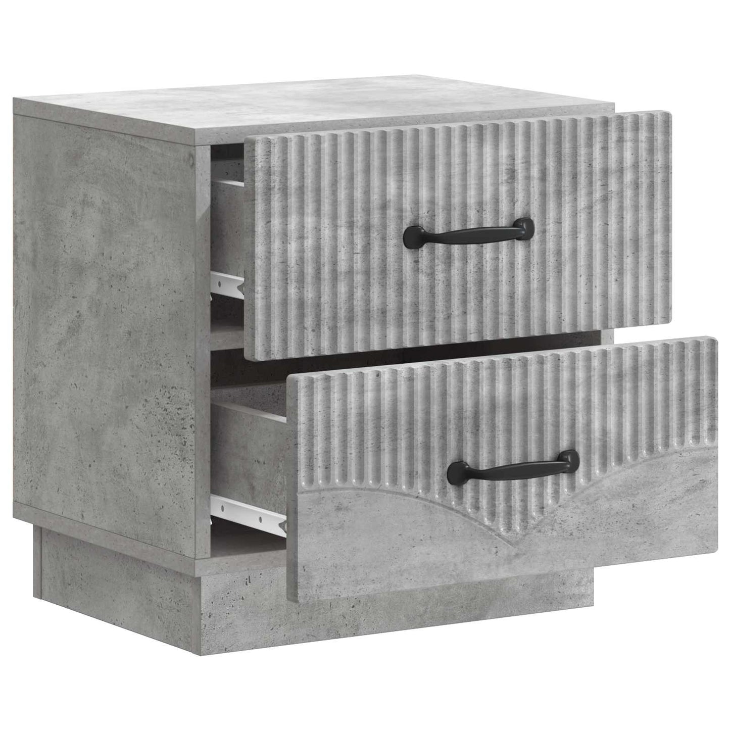 Armadio da Notte 2 pcs Grigio Cemento 43 x 34,5 x 44,5 cm | homemem39