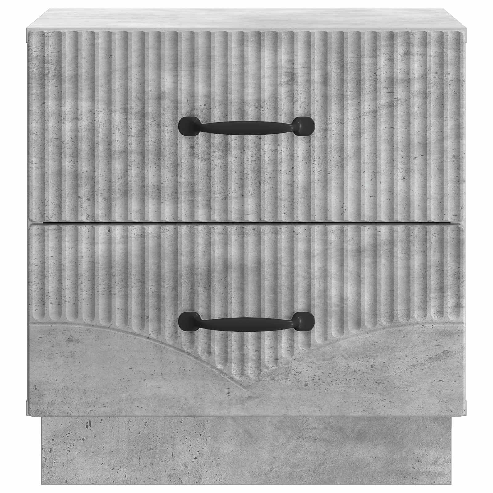 Armadio da Notte 2 pcs Grigio Cemento 43 x 34,5 x 44,5 cm | homemem39