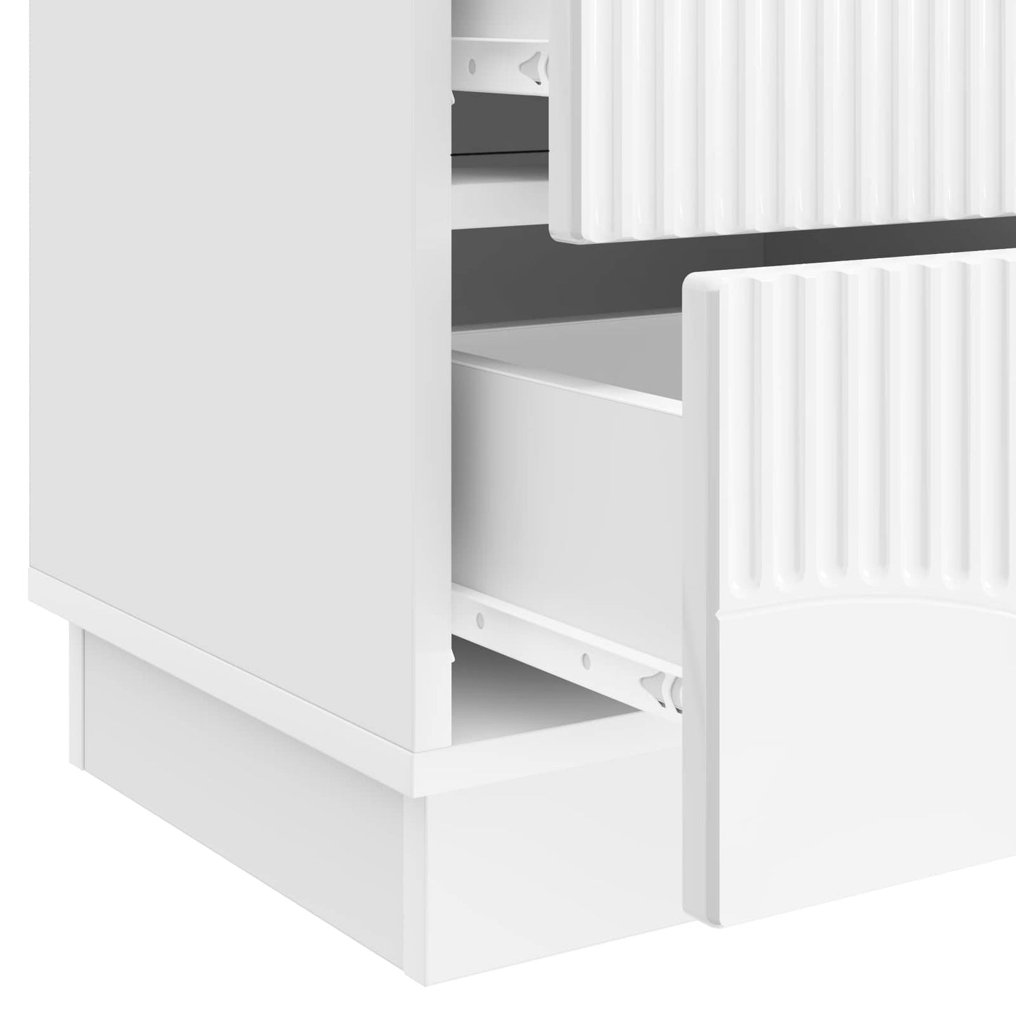 Armadio da Notte con cassetto Bianco Lucido 43 x 34,5 x 44,5 cm | homemem39