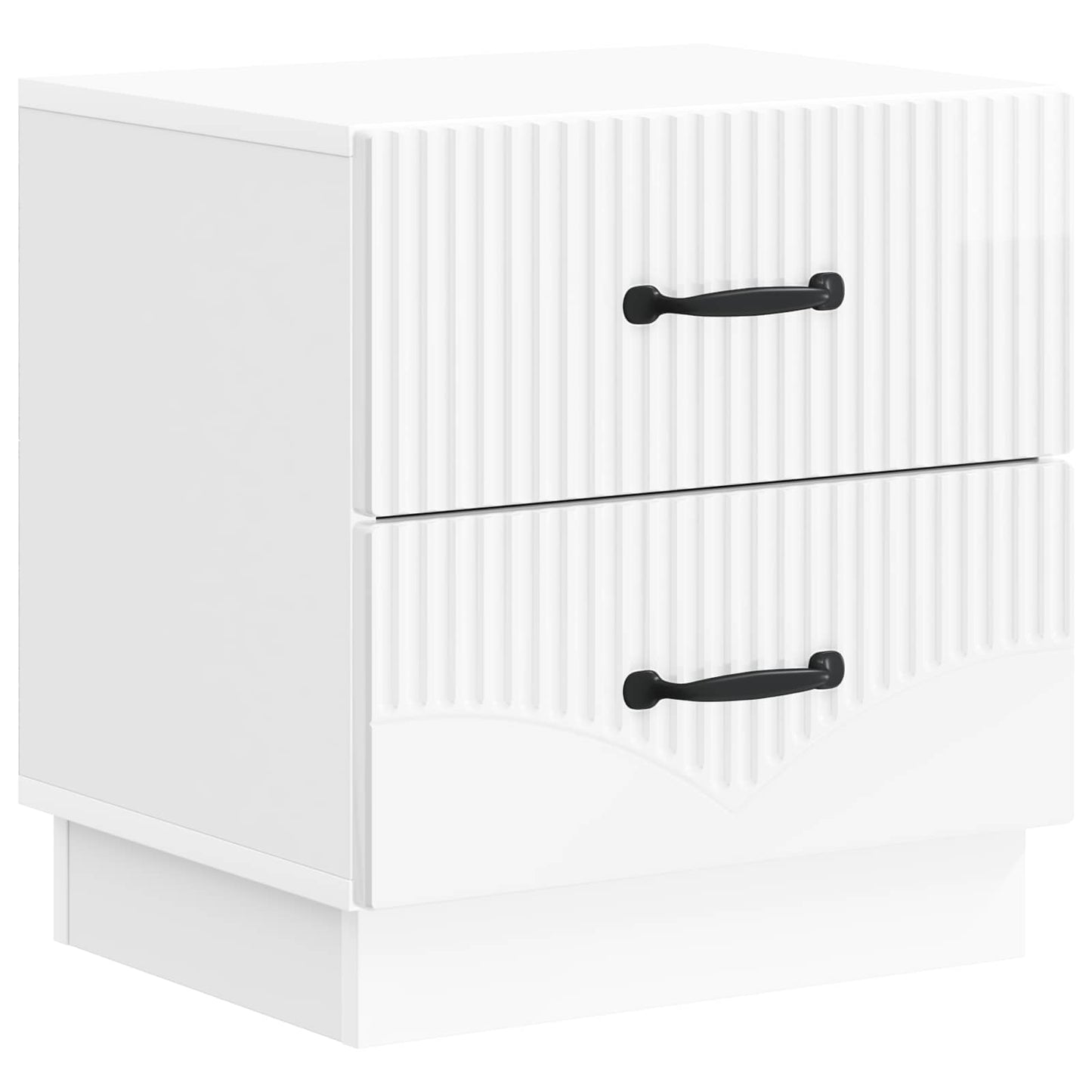Armadio da Notte con cassetto Bianco Lucido 43 x 34,5 x 44,5 cm | homemem39