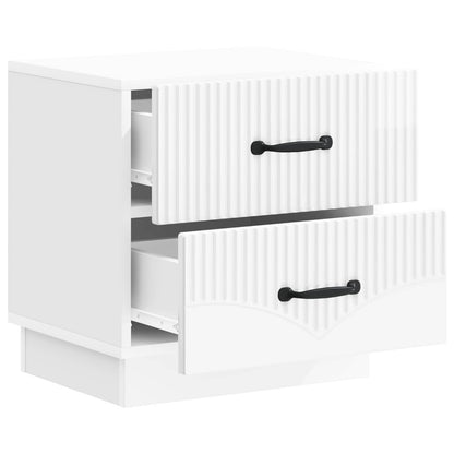 Armadio da Notte con cassetto Bianco Lucido 43 x 34,5 x 44,5 cm | homemem39