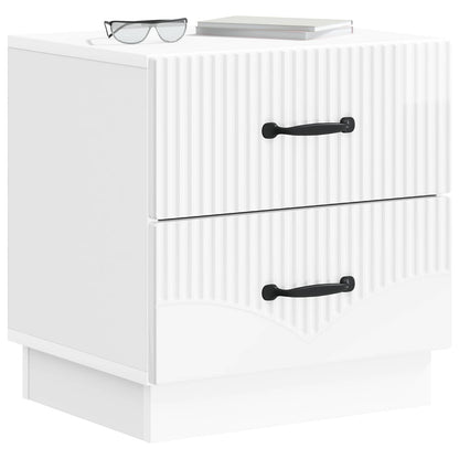 Armadio da Notte con cassetto Bianco Lucido 43 x 34,5 x 44,5 cm | homemem39