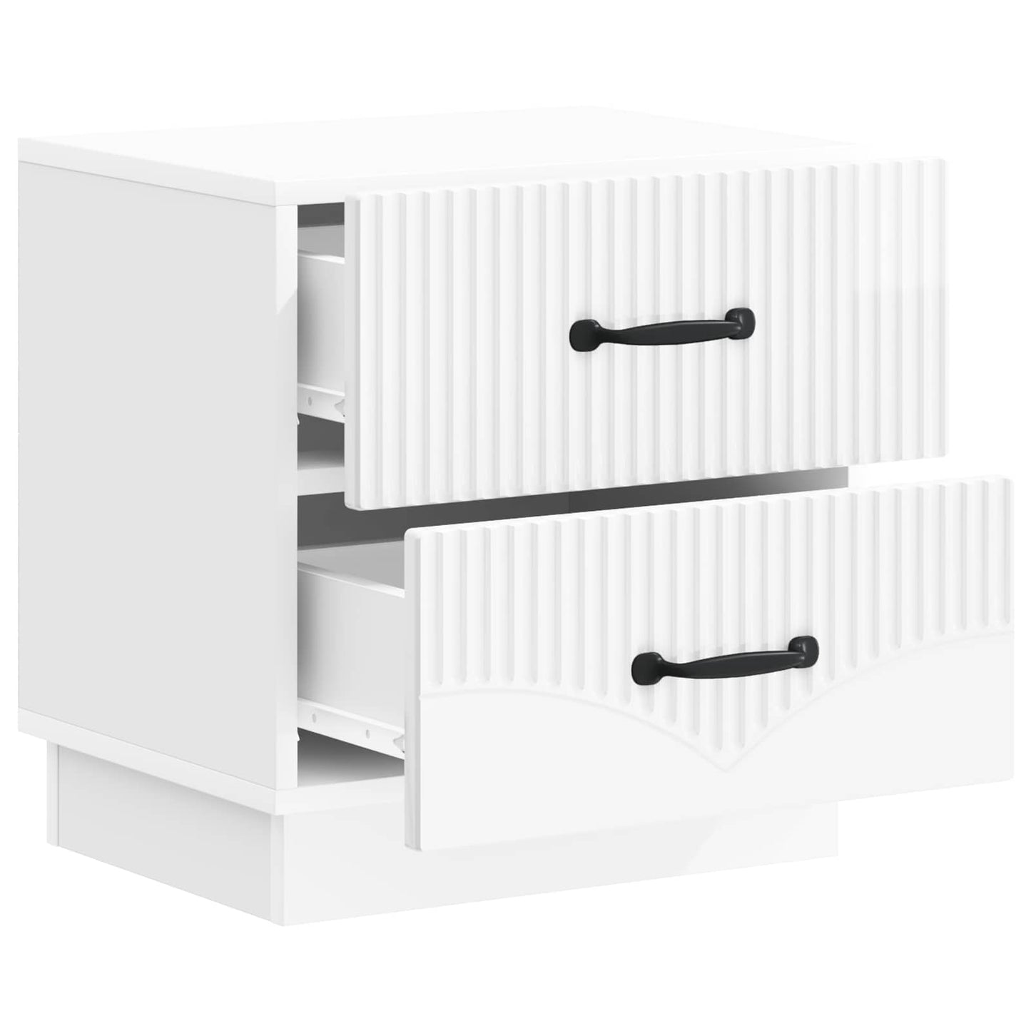 Armadio da Notte 2 pcs Bianco Lucido 43 x 34,5 x 44,5 cm | homemem39