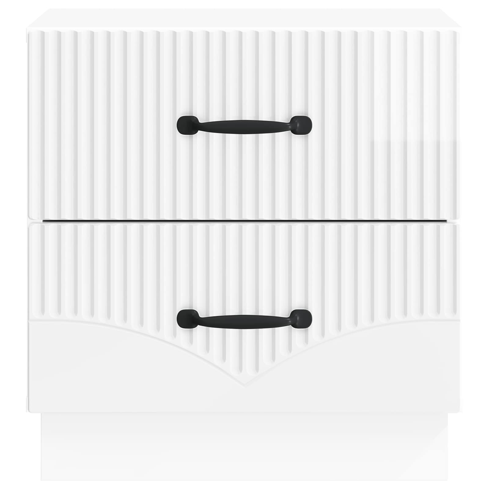 Armadio da Notte 2 pcs Bianco Lucido 43 x 34,5 x 44,5 cm | homemem39
