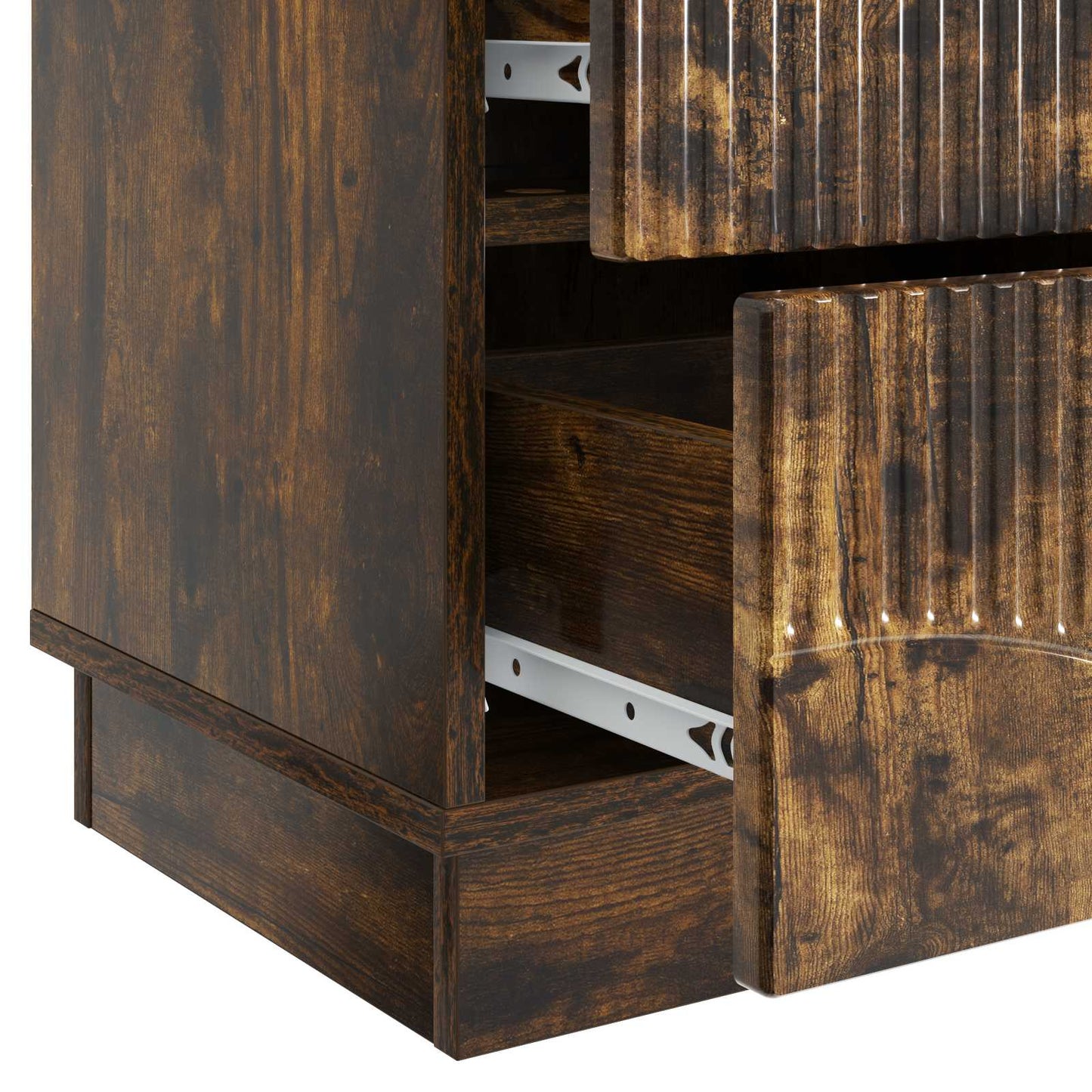 Armadio da Notte con cassetto Rovere Fumo 43 x 34,5 x 44,5 cm