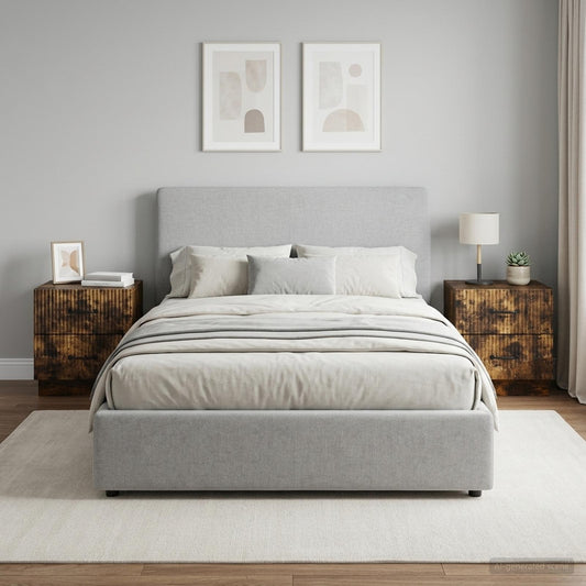 Armadio da Notte 2 pz Rovere Fumo 43 x 34,5 x 44,5 cm