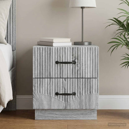 Armadio da Notte con cassetto Grigio Sonoma 43 x 34,5 x 44,5 cm