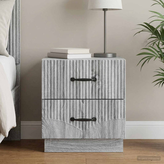 Armadio da Notte con cassetto Grigio Sonoma 43 x 34,5 x 44,5 cm